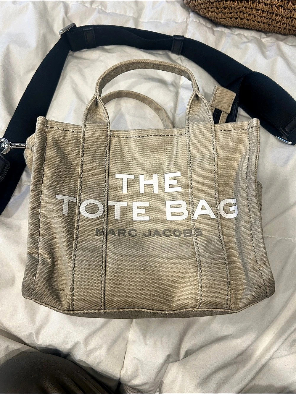 Marc Jacobs The Micro Tote Bag Beige & Black